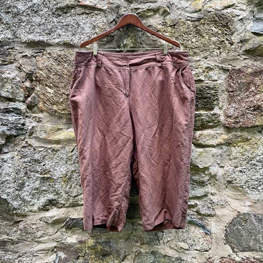 Bandolino Women’s Linen Blend Capri Size 20W